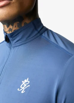 Gymwear<Gym King 365 1/4 Zip Funnel Moonlight Blue