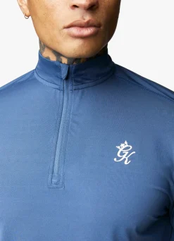 Gymwear<Gym King 365 1/4 Zip Funnel Moonlight Blue