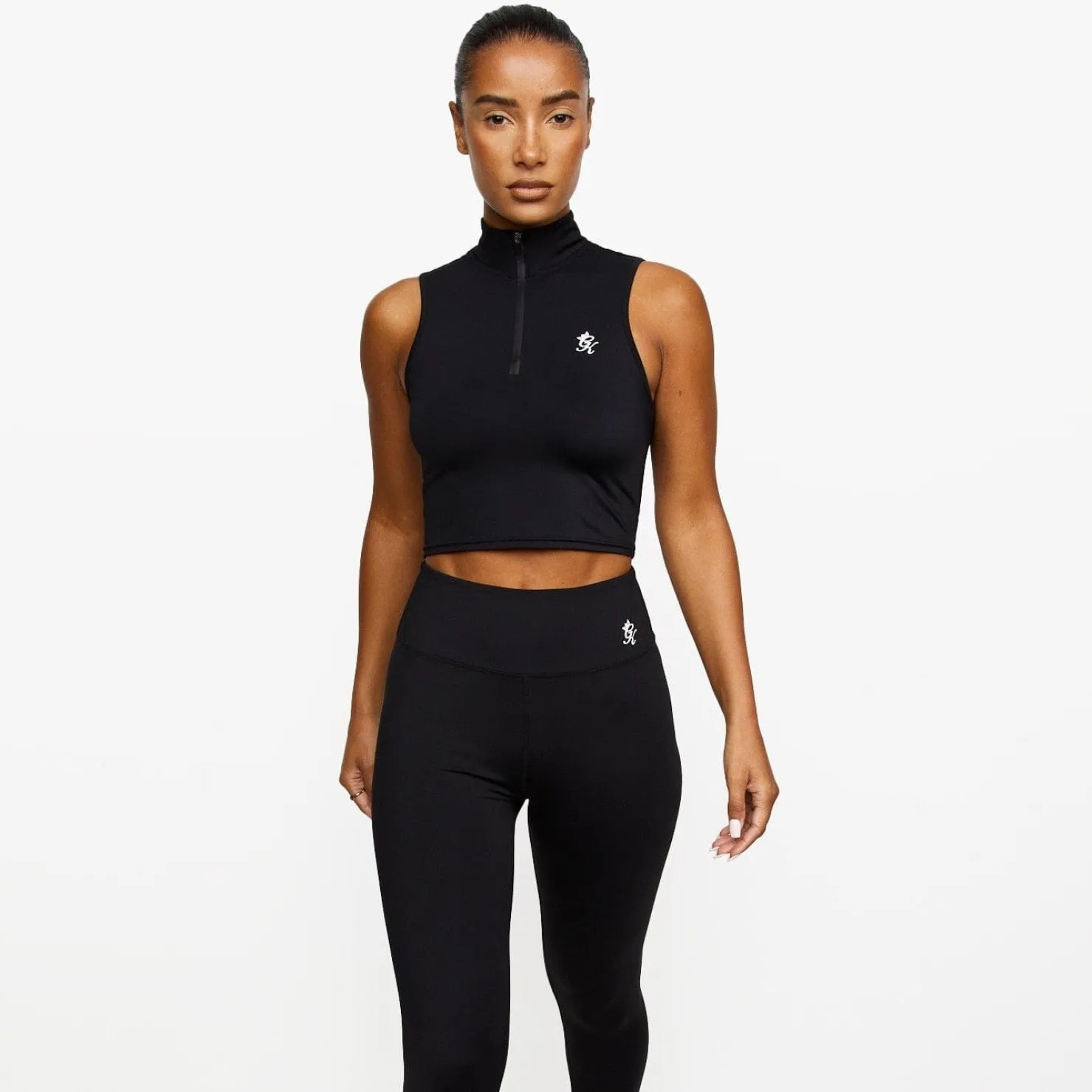 Tops & T-Shirts<Gym King 365 1/4 Zip Tank Black