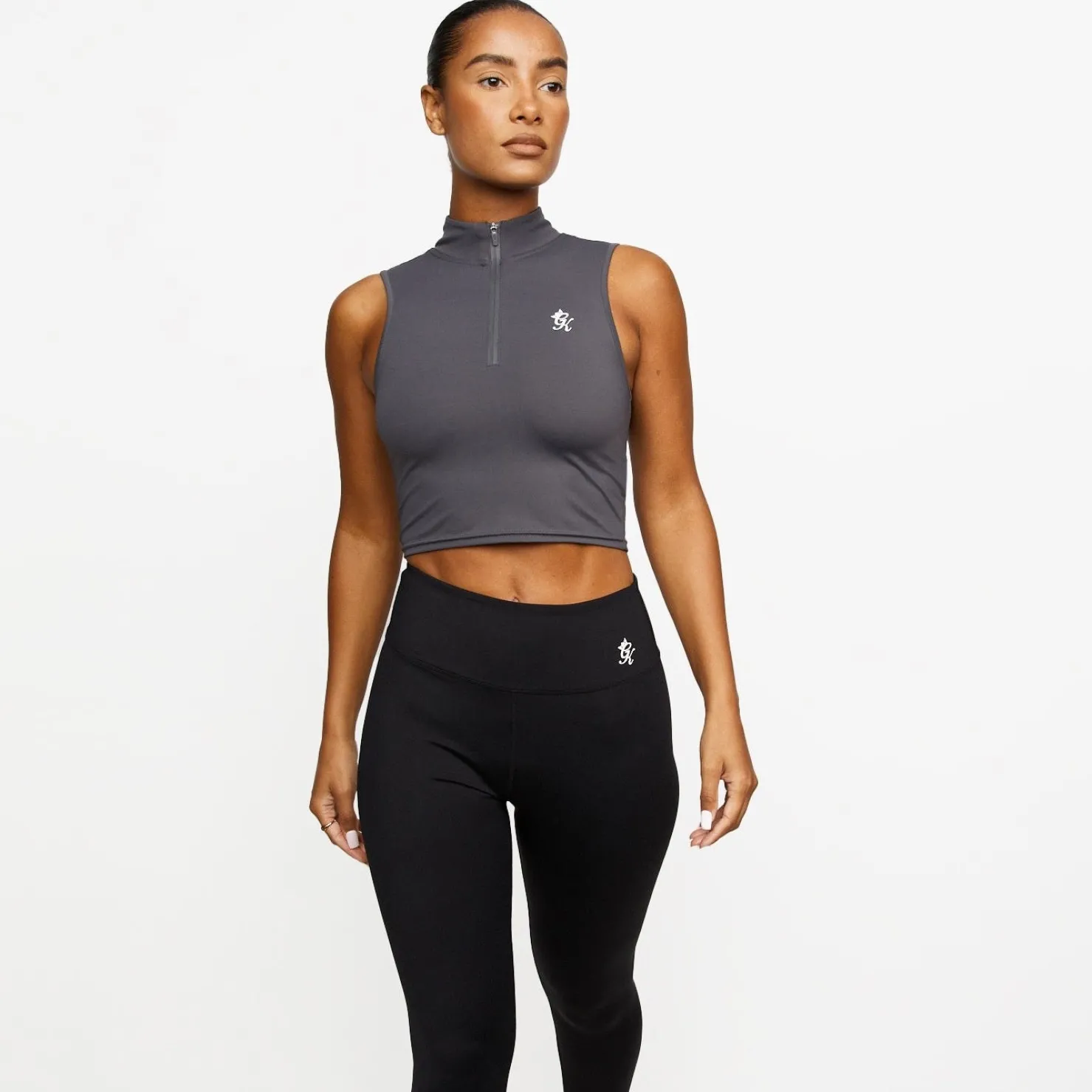 Tops & T-Shirts<Gym King 365 1/4 Zip Tank Graphite