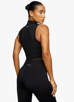 Tops & T-Shirts<Gym King 365 1/4 Zip Tank Black
