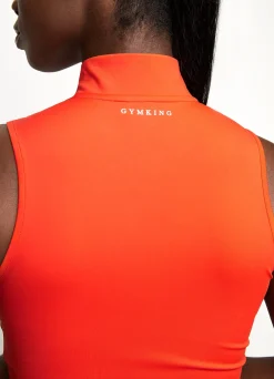 Tops & T-Shirts<Gym King 365 1/4 Zip Tank Manderin Red