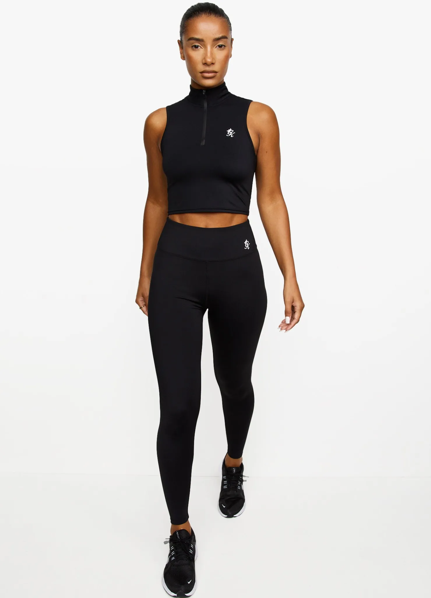 Tops & T-Shirts<Gym King 365 1/4 Zip Tank Black