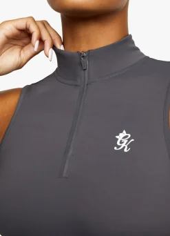 Tops & T-Shirts<Gym King 365 1/4 Zip Tank Graphite