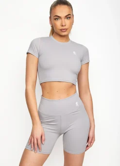 Tops & T-Shirts<Gym King 365 Cap Sleeve Tee Shadow Grey