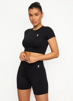 Tops & T-Shirts<Gym King 365 Cap Sleeve Tee Black