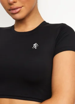 Tops & T-Shirts<Gym King 365 Cap Sleeve Tee Black