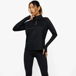 Tops & T-Shirts<Gym King 1/4 Funnel Black
