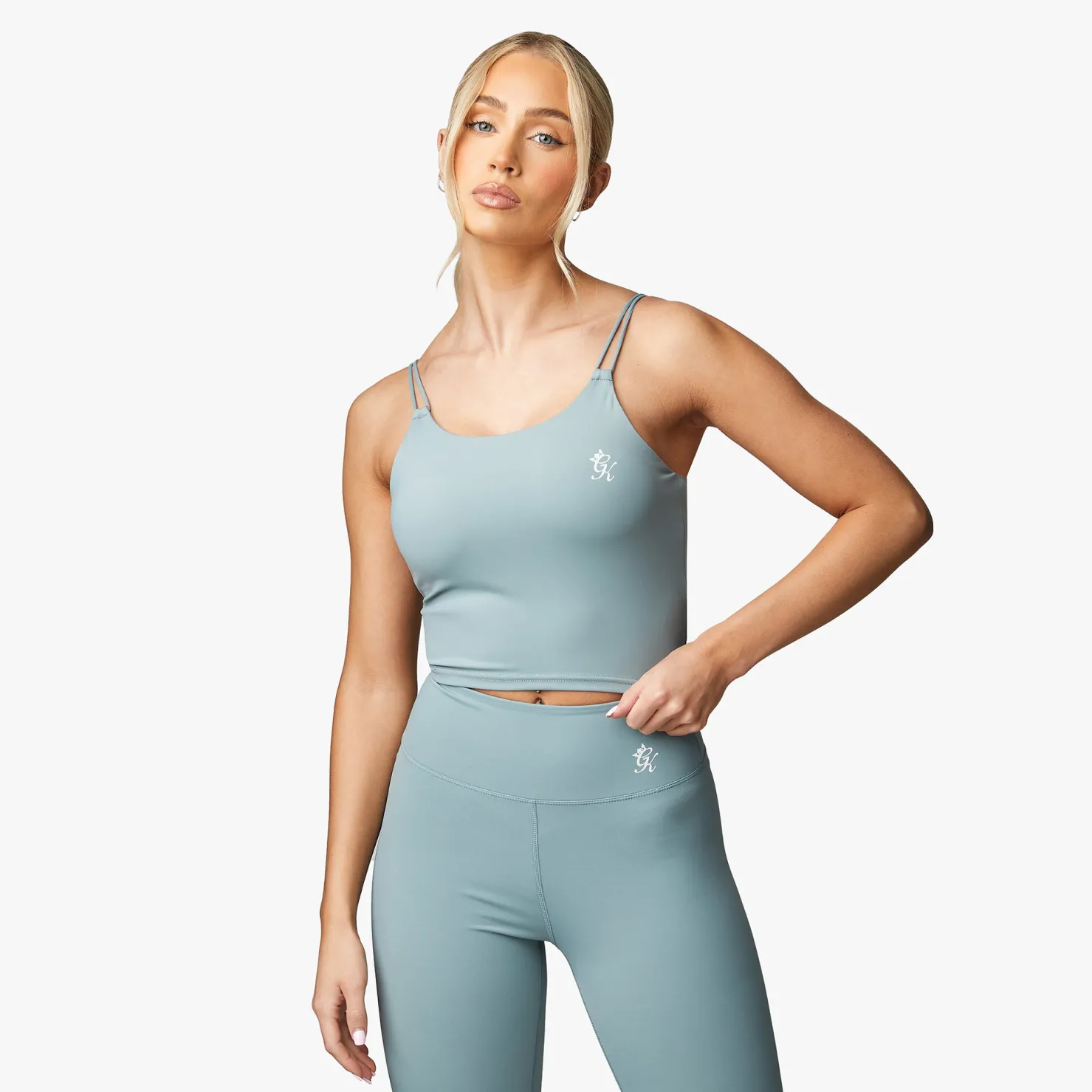 Gymwear<Gym King 365 Long Line Tank Sage