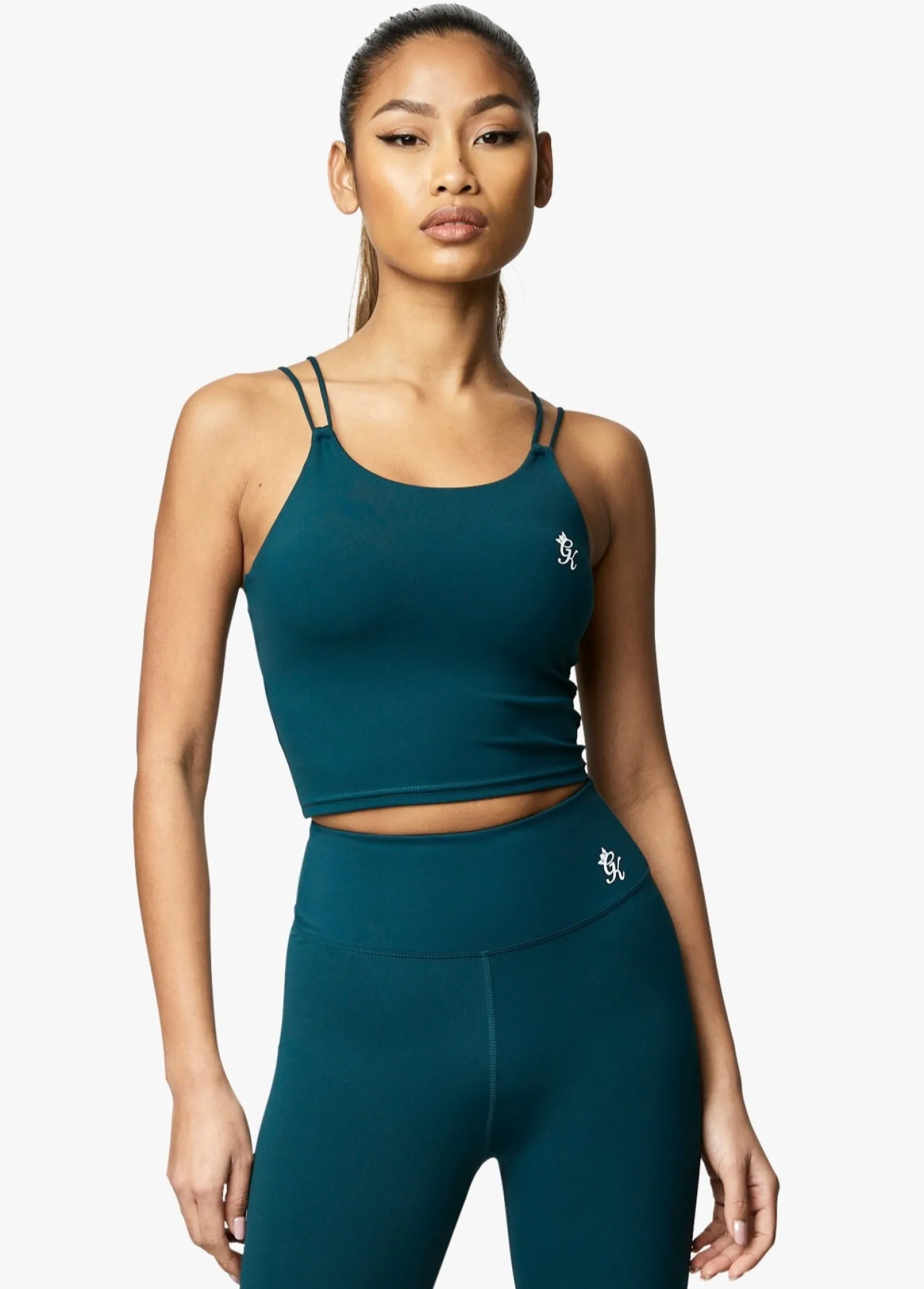 Gymwear<Gym King 365 Long Line Tank Pine Green