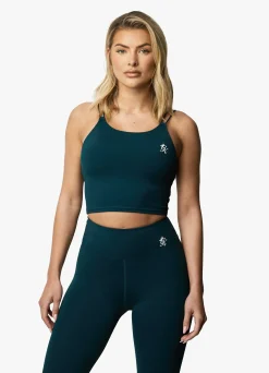 Gymwear<Gym King 365 Long Line Tank Pine Green