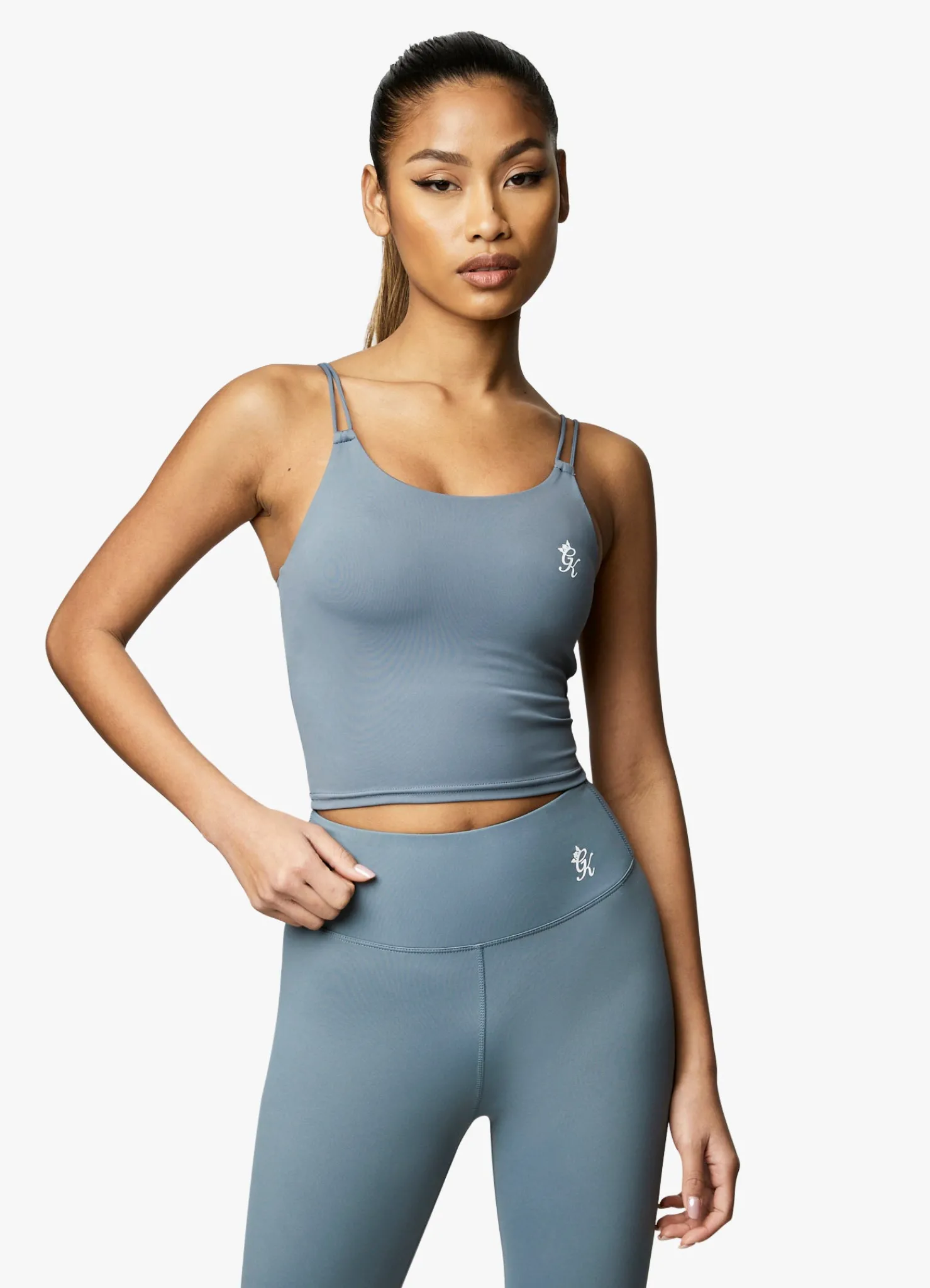 Gymwear<Gym King 365 Longline Tank Sports Bra Petrol Blue