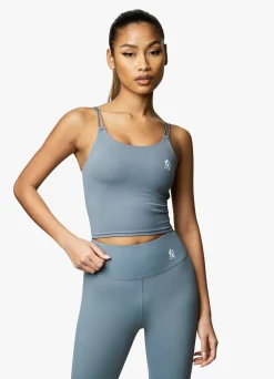 Sports Bras<Gym King 365 Longline Tank Sports Bra Petrol Blue
