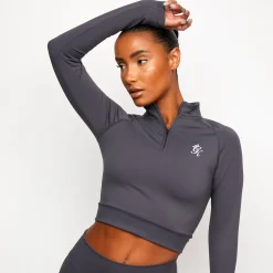 Gymwear<Gym King 1/4 Zip Funnel Dark Grey/Silver