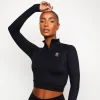 Gymwear<Gym King 1/4 Zip Funnel Black/Rose Gold