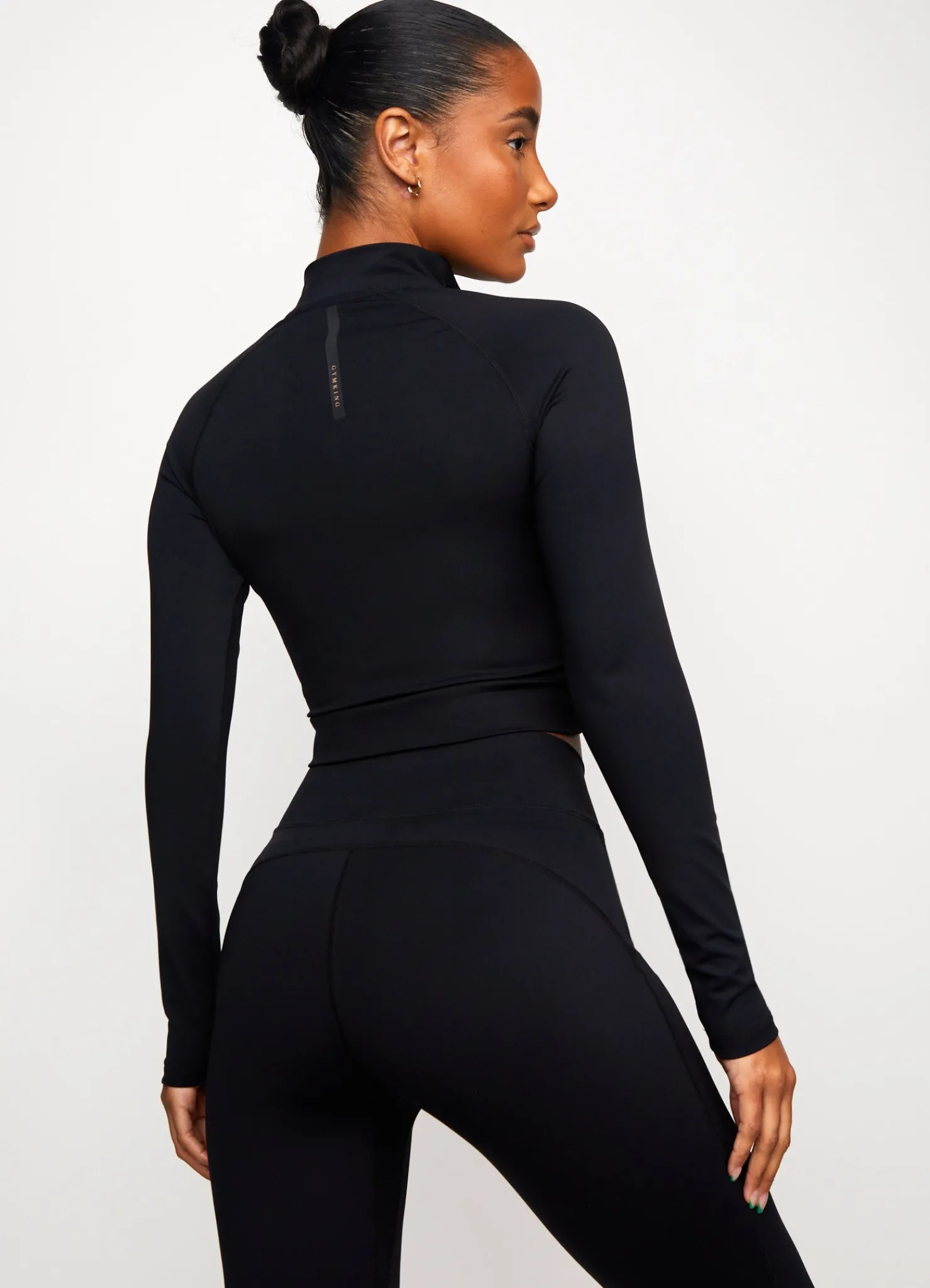 Gymwear<Gym King 1/4 Zip Funnel Black/Rose Gold