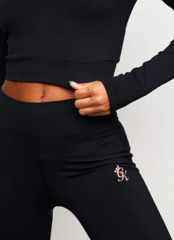 Tops & T-Shirts<Gym King 1/4 Zip Funnel Black/Rose Gold