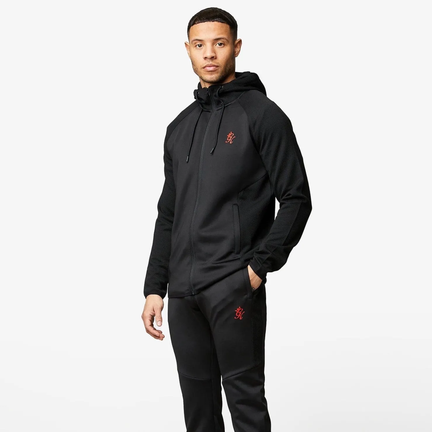 Tracksuit Tops<Gym King Ascent Panel Hood Black