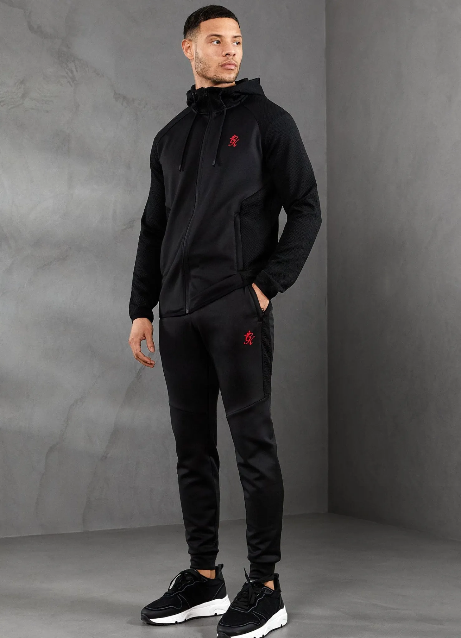 Tracksuit Tops<Gym King Ascent Panel Hood Black