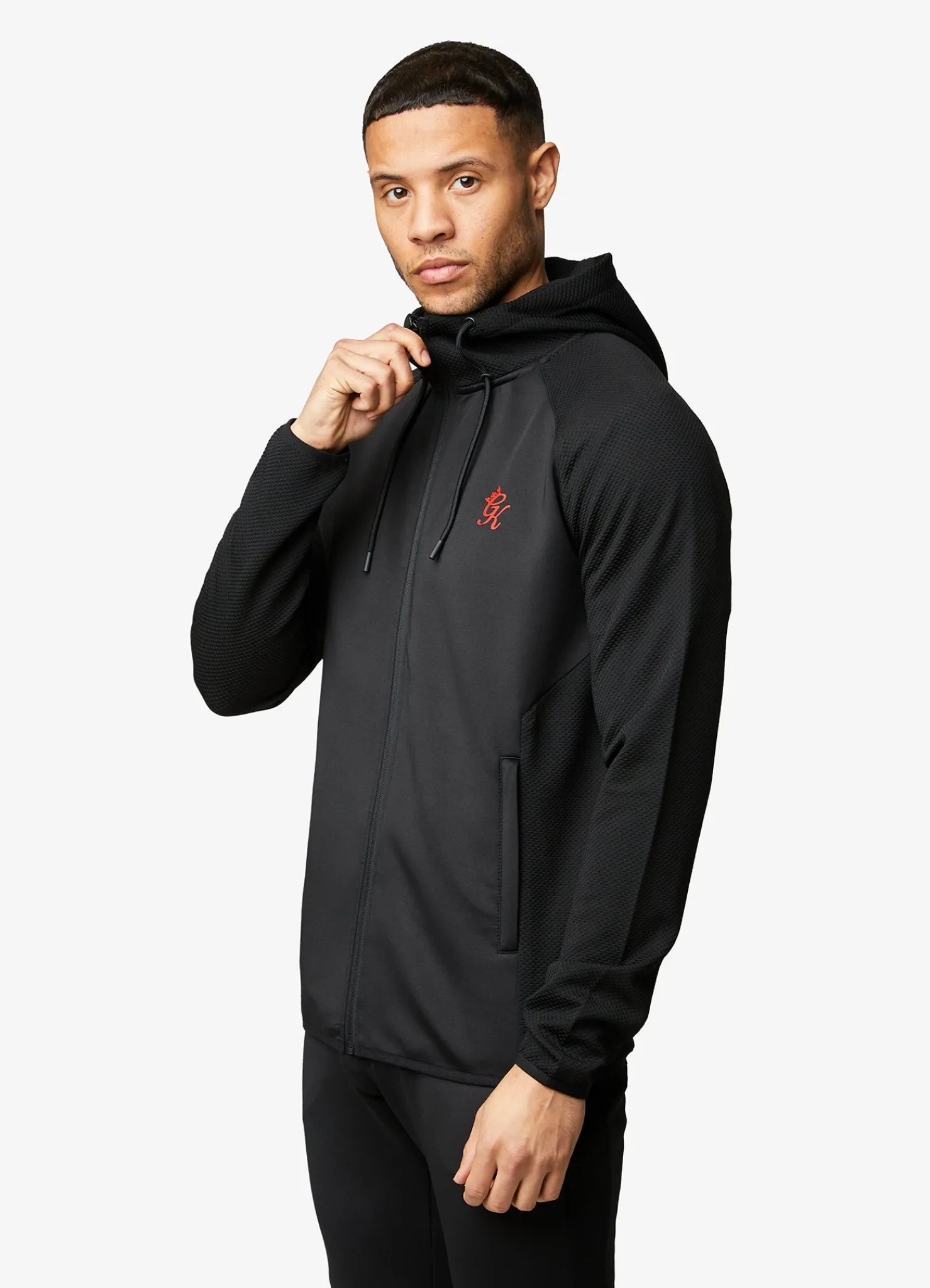 Tracksuit Tops<Gym King Ascent Panel Hood Black