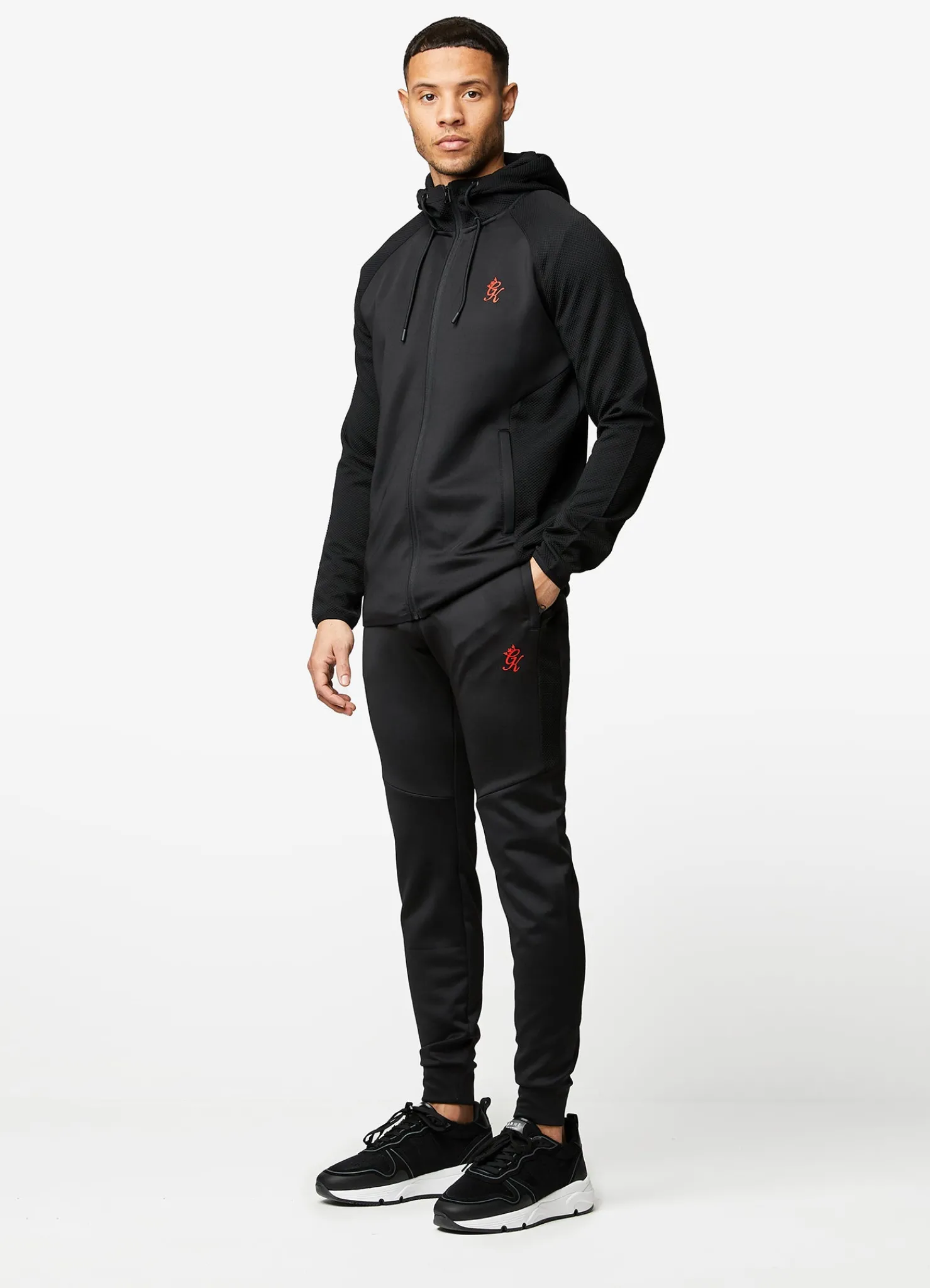 Tracksuit Tops<Gym King Ascent Panel Hood Black