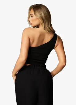 Co-Ords<Gym King Asymmetric Crop Black