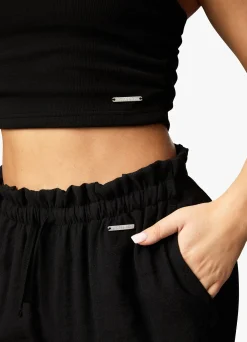Tops & T-Shirts<Gym King Asymmetric Crop Black