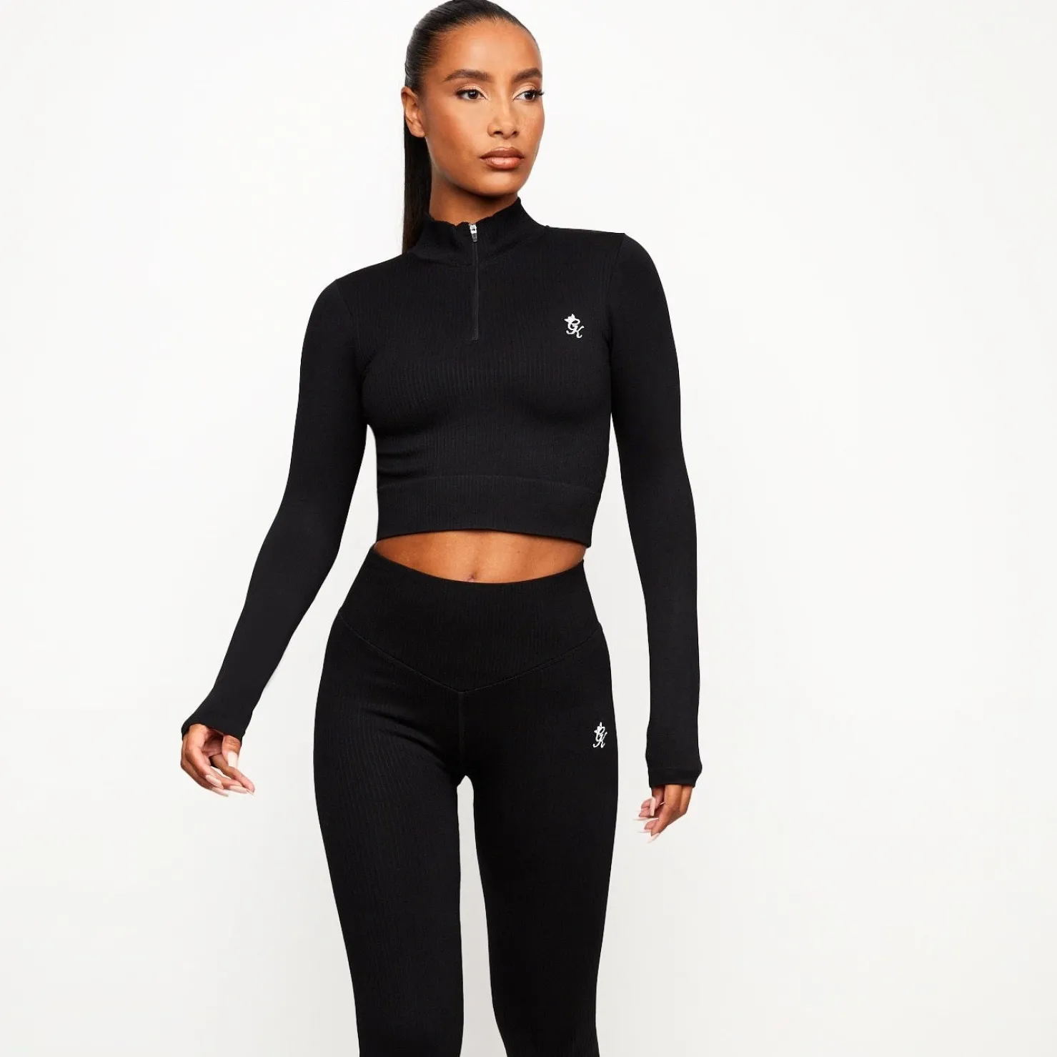 Tops & T-Shirts<Gym King Balance 1/4 Zip Black
