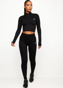 Tops & T-Shirts<Gym King Balance 1/4 Zip Black
