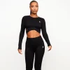 Tops & T-Shirts<Gym King Balance Long Sleeve Top Black