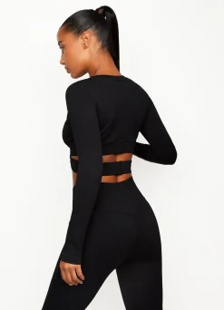 Gymwear<Gym King Balance Long Sleeve Top Black