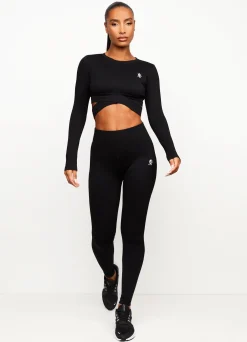 Tops & T-Shirts<Gym King Balance Long Sleeve Top Black