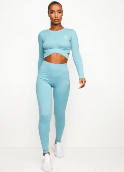 Gymwear<Gym King Balance Long Sleeve Crop Blue Haze