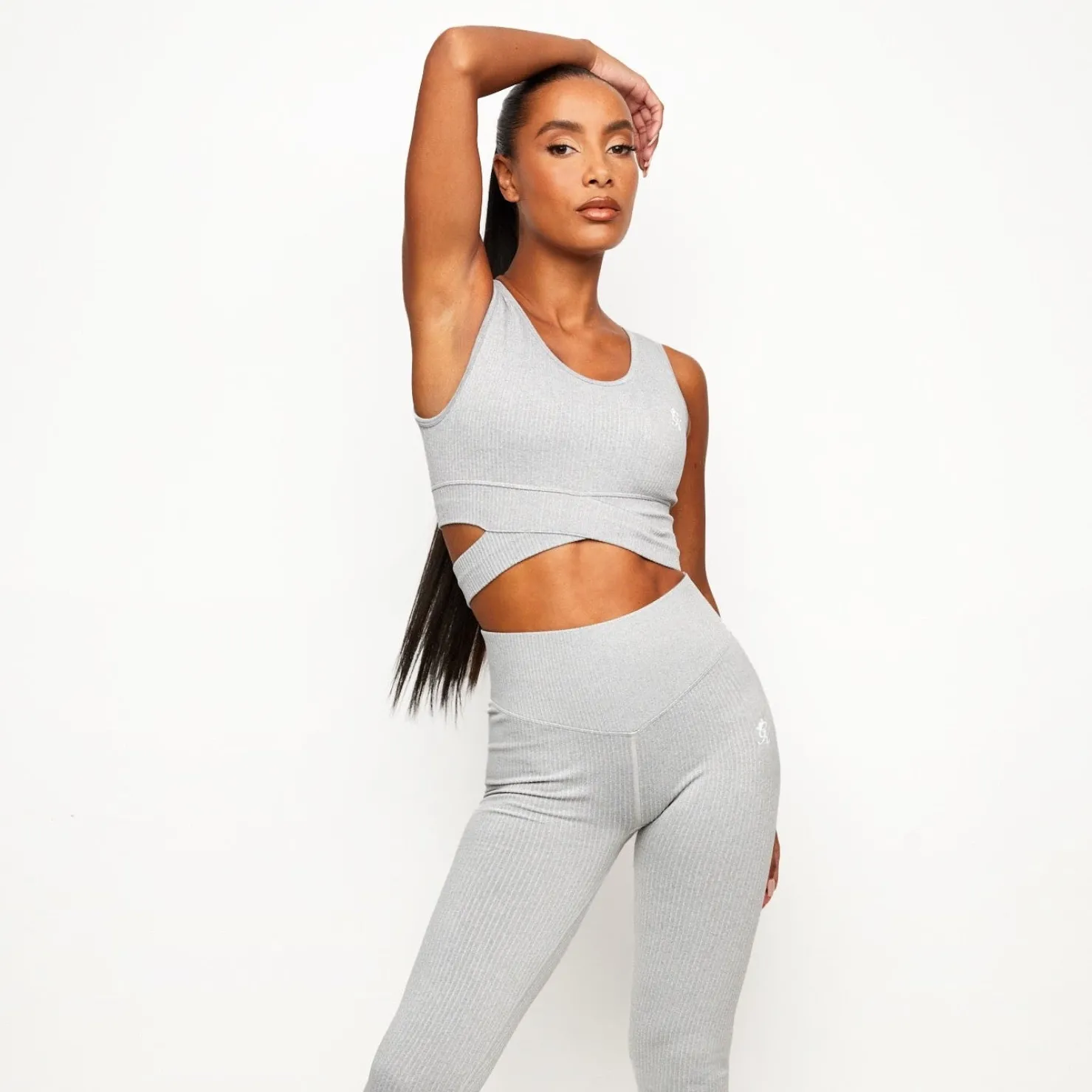 Sports Bras<Gym King Balance Rib Bra Mid Grey Marl