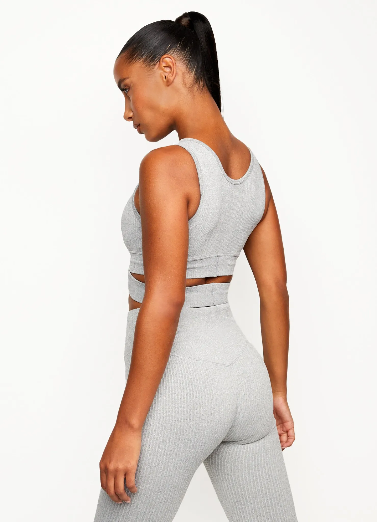 Sports Bras<Gym King Balance Rib Bra Mid Grey Marl