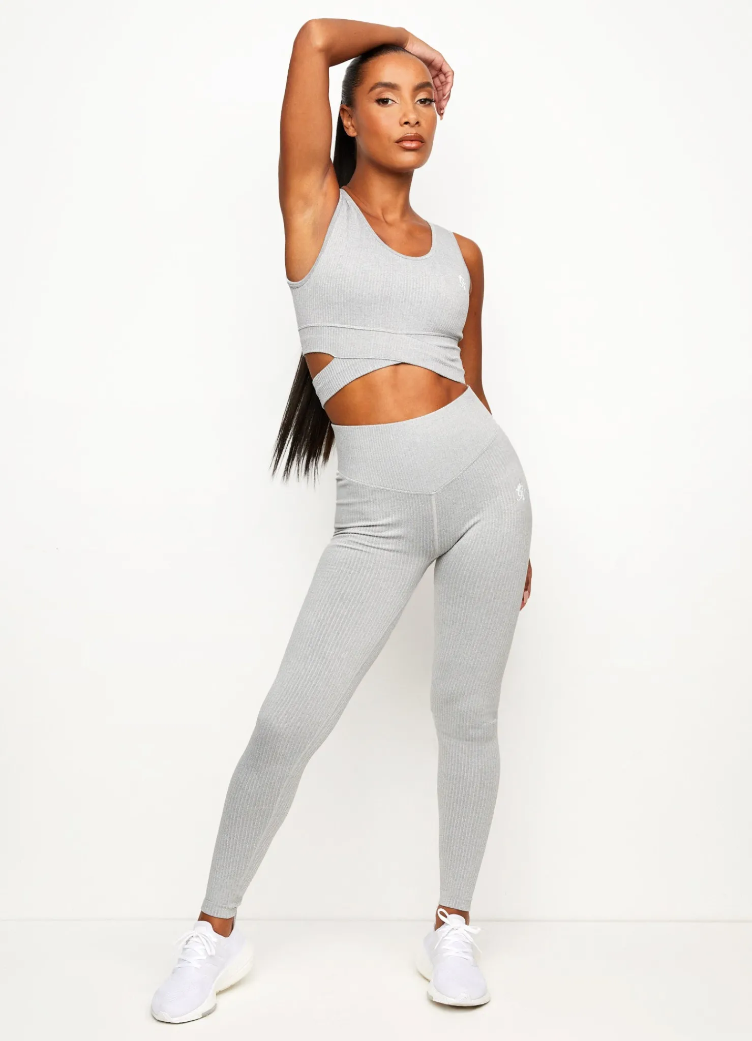 Sports Bras<Gym King Balance Rib Bra Mid Grey Marl
