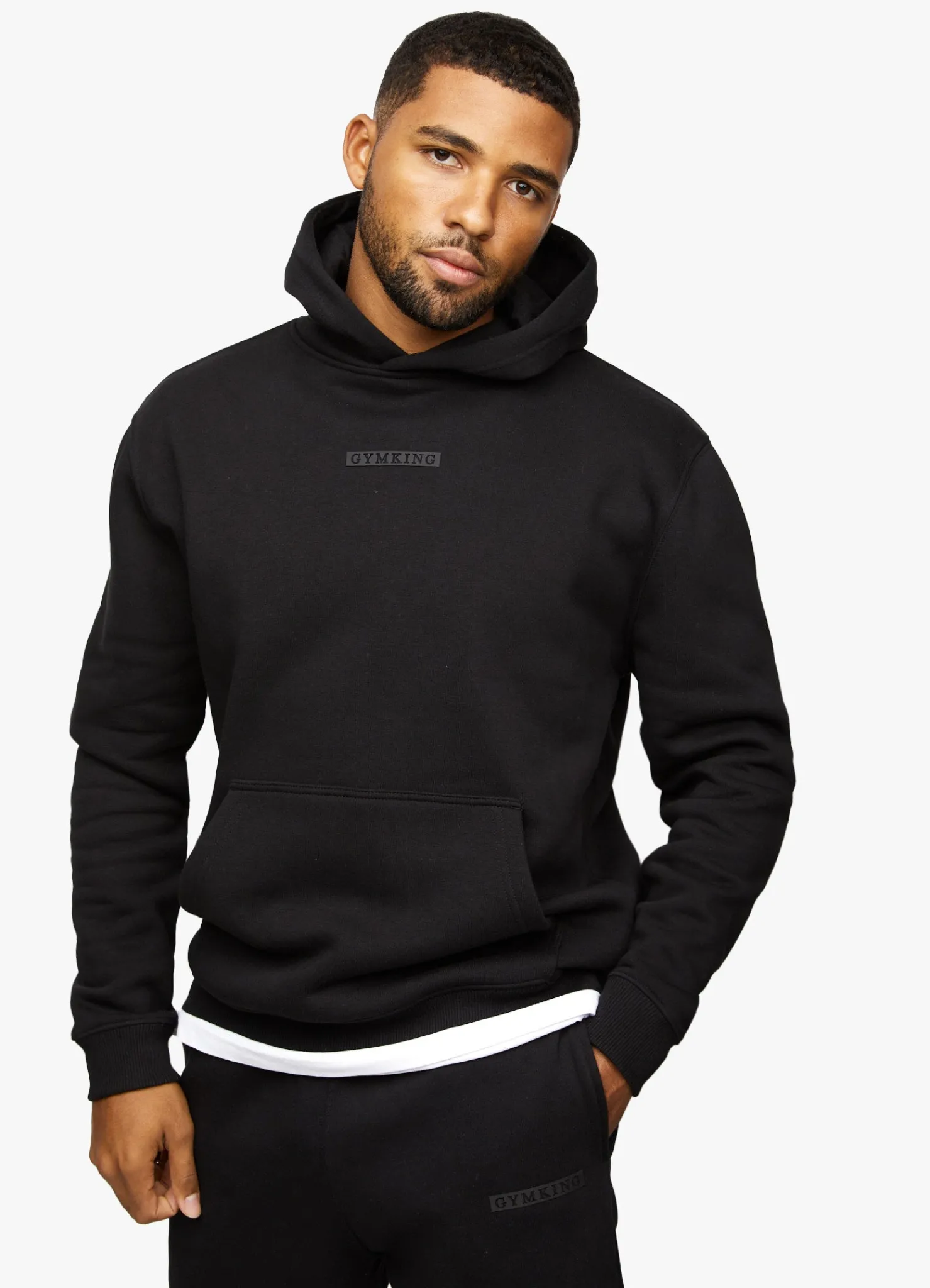 Sweatshirts & Hoodies<Gym King Box Logo Hood Black