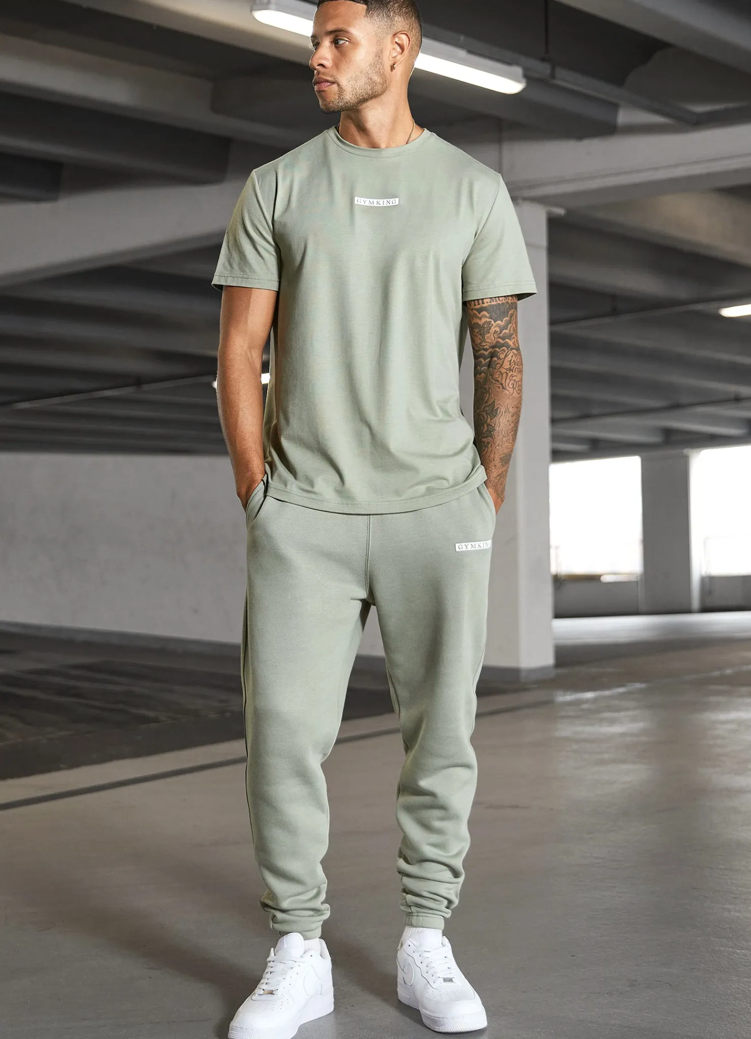 Tracksuit Bottoms<Gym King Box Logo Jogger Soft Khaki