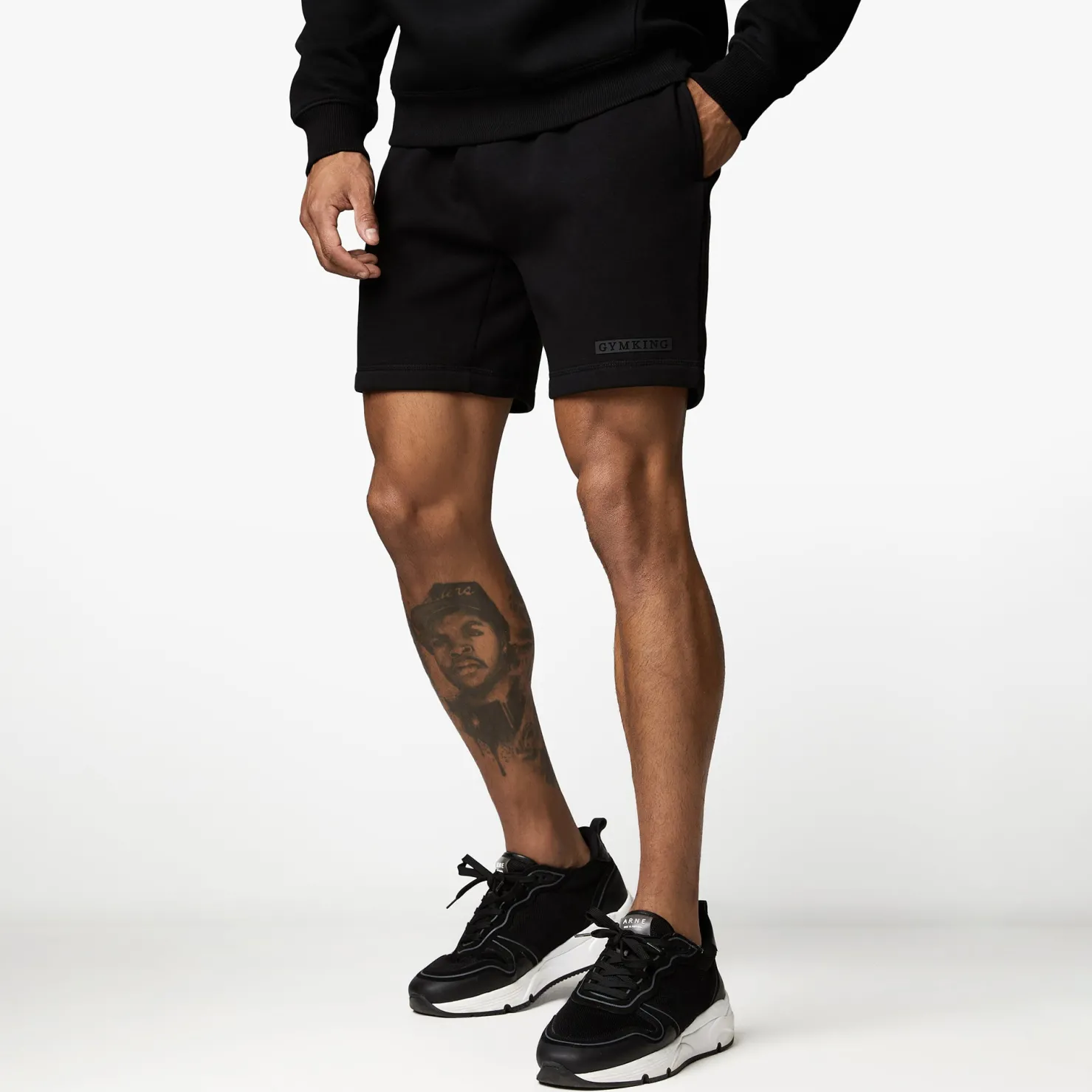 Twin Sets<Gym King Box Logo Short Black