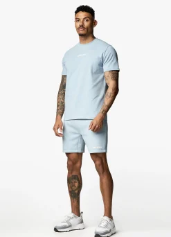 Shorts<Gym King Box Logo Short Ashley Blue