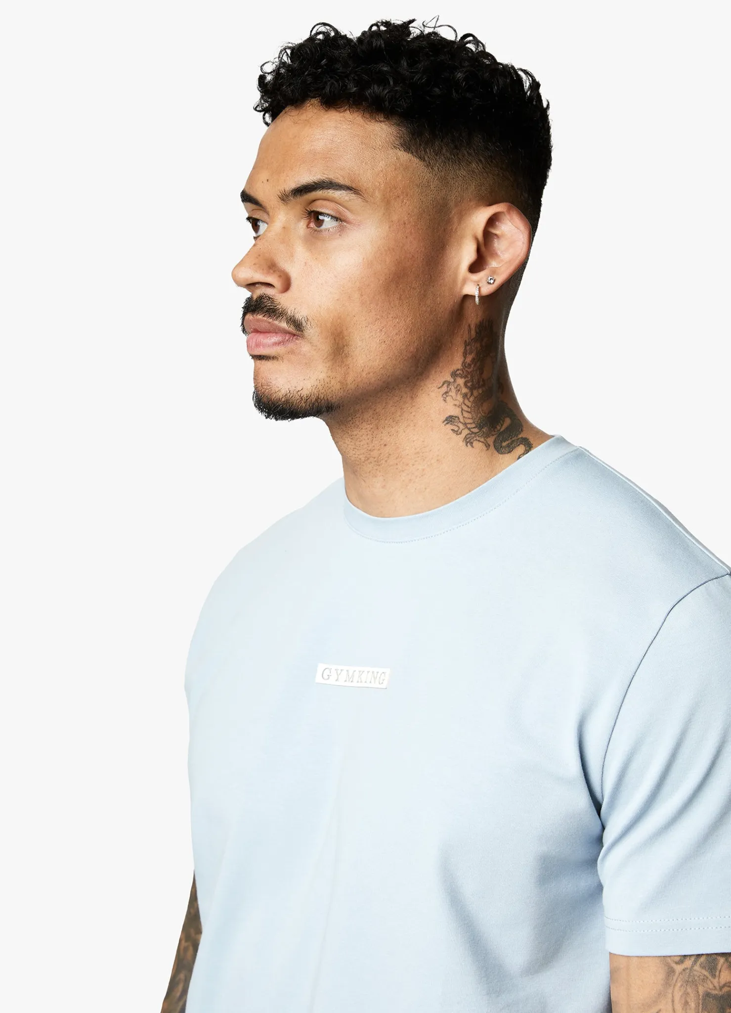 T-Shirts<Gym King Box Logo Tee Ashley Blue