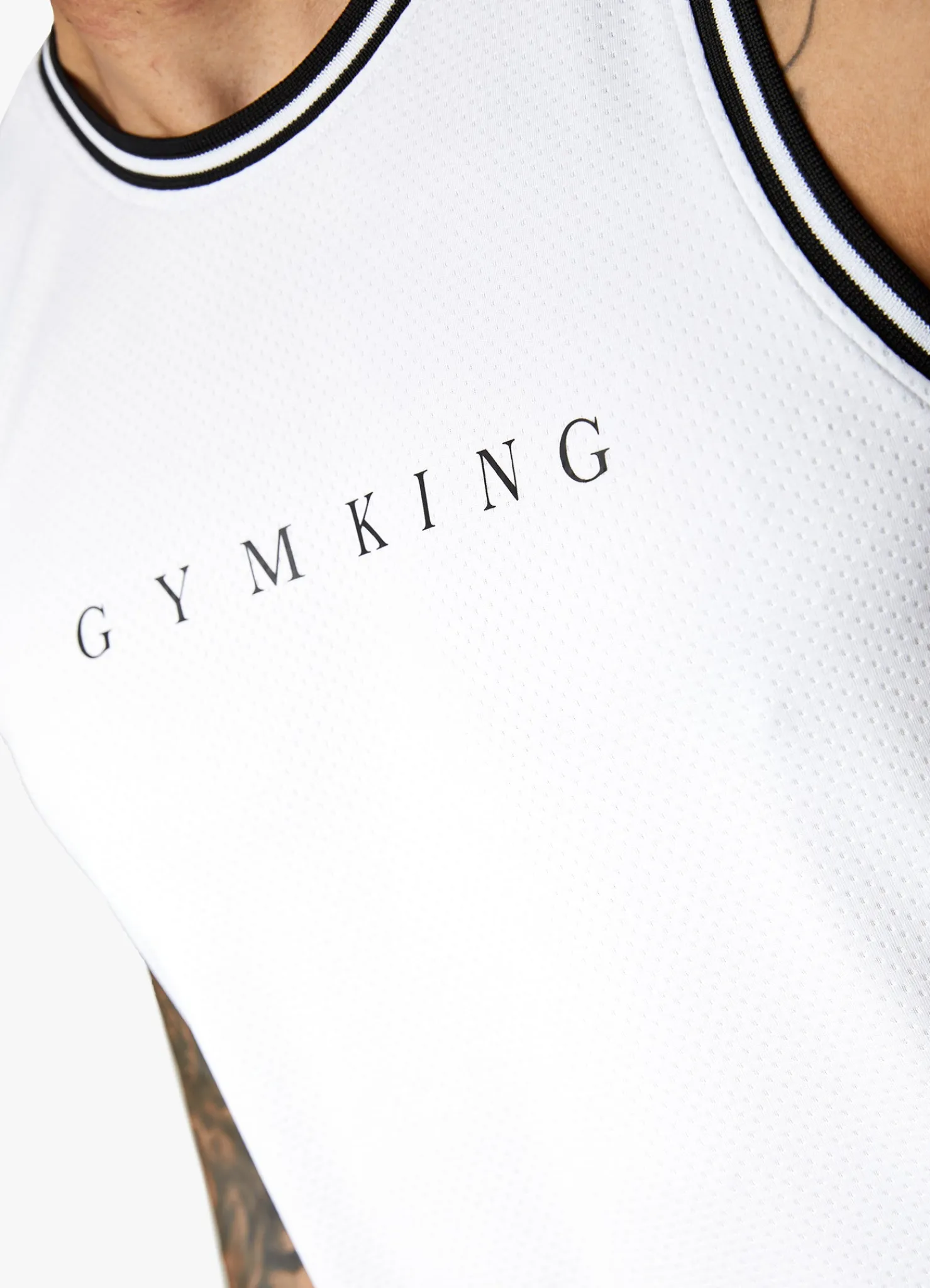 Vests<Gym King Brooklyn Mesh Vest White