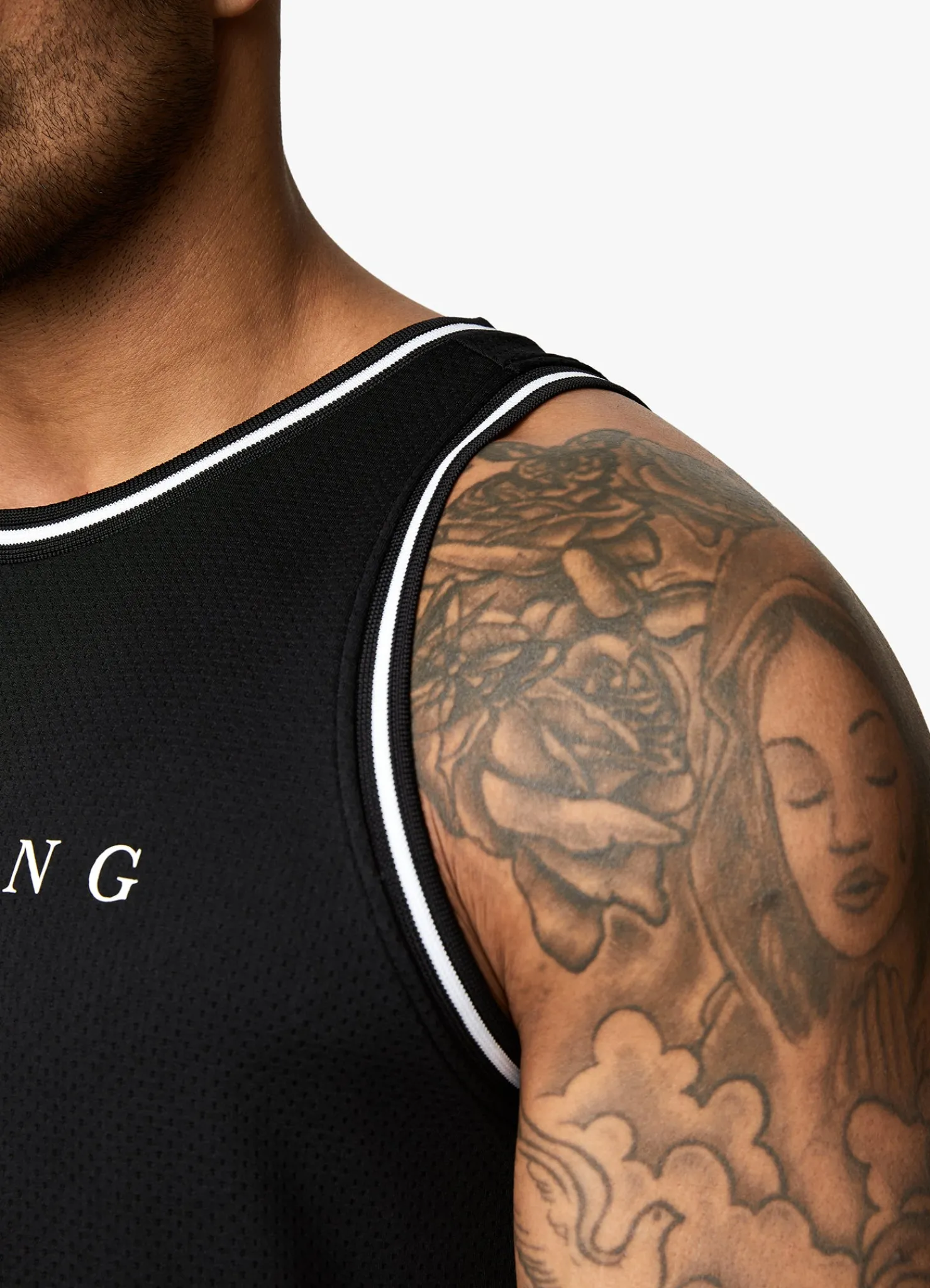 Vests<Gym King Brooklyn Mesh Vest Black