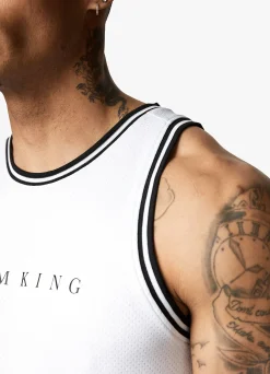 Vests<Gym King Brooklyn Mesh Vest White