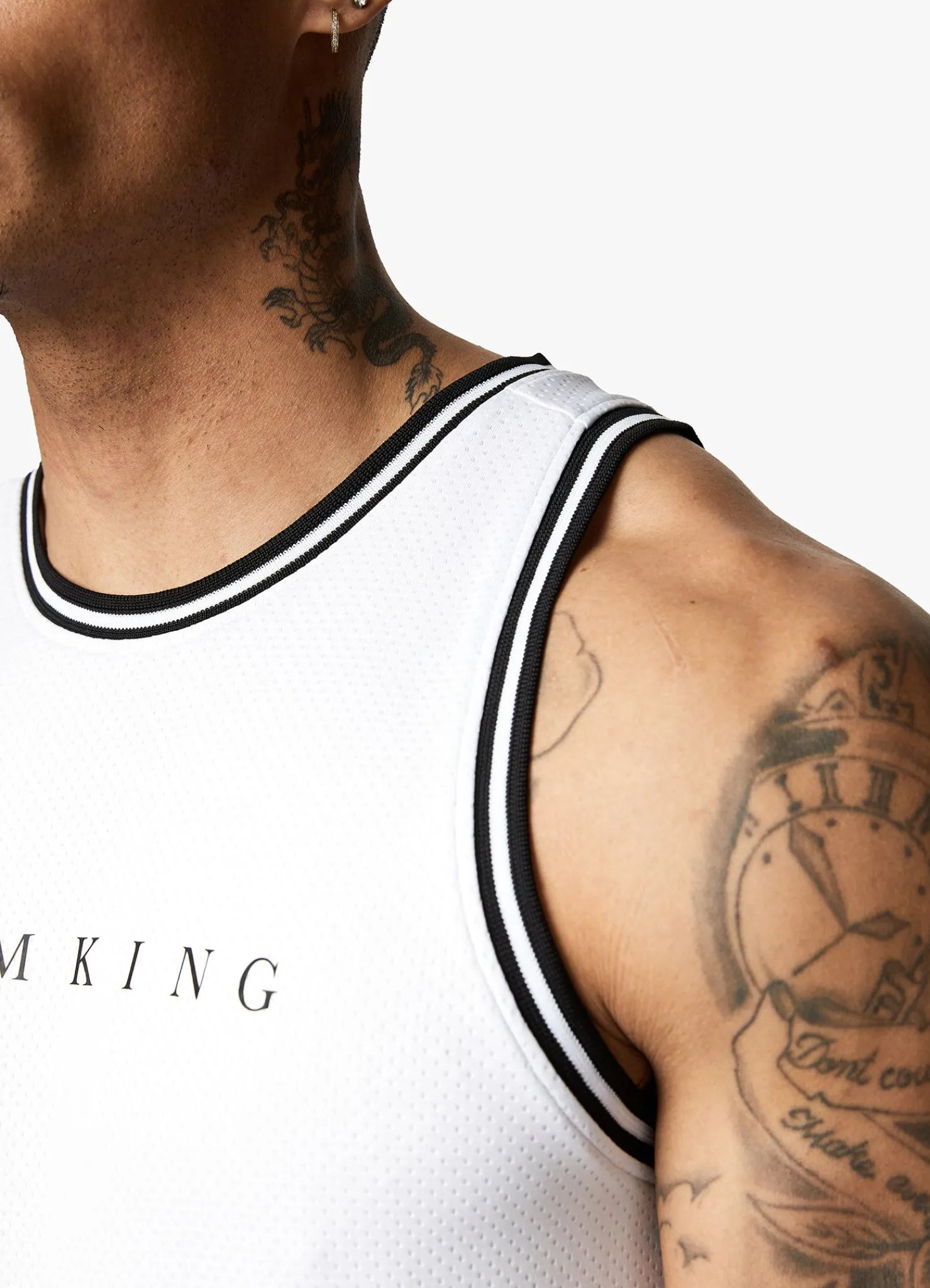 Vests<Gym King Brooklyn Mesh Vest White