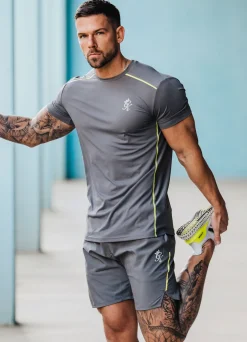 Shorts<Gym King Contrast Flex Short Fossil Grey