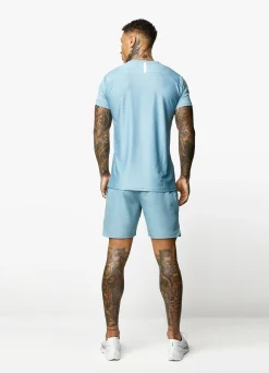 Shorts<Gym King Contrast Flex Short Smoke Blue