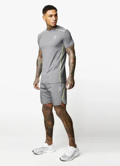 Shorts<Gym King Contrast Flex Short Fossil Grey
