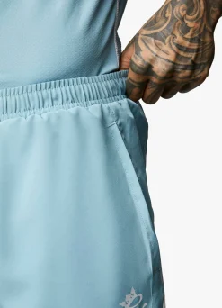 Shorts<Gym King Contrast Flex Short Smoke Blue
