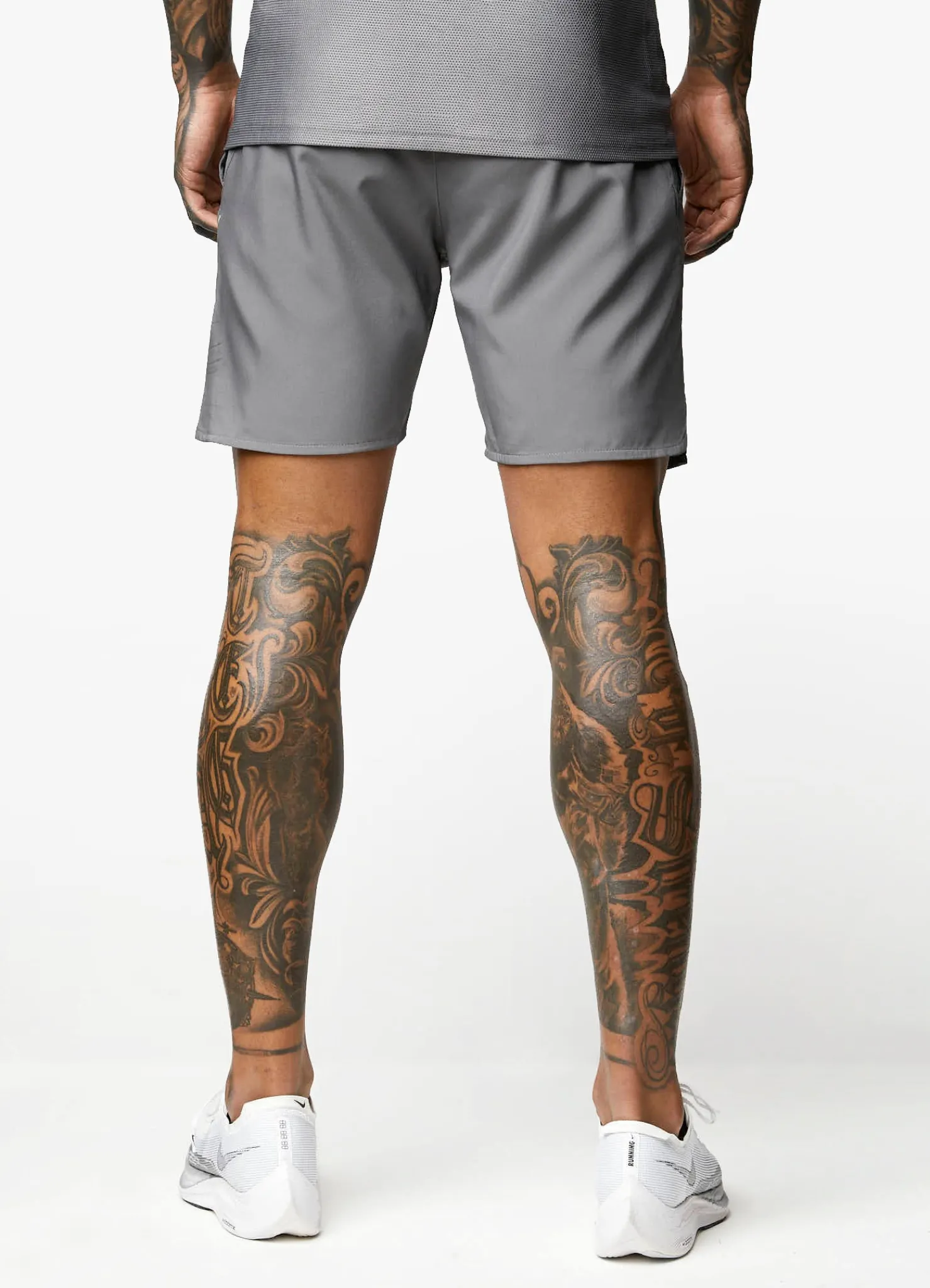 Shorts<Gym King Contrast Flex Short Fossil Grey